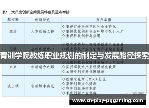 青训学院教练职业规划的制定与发展路径探索 青训学院教练职业规划的制定与发展路径探索